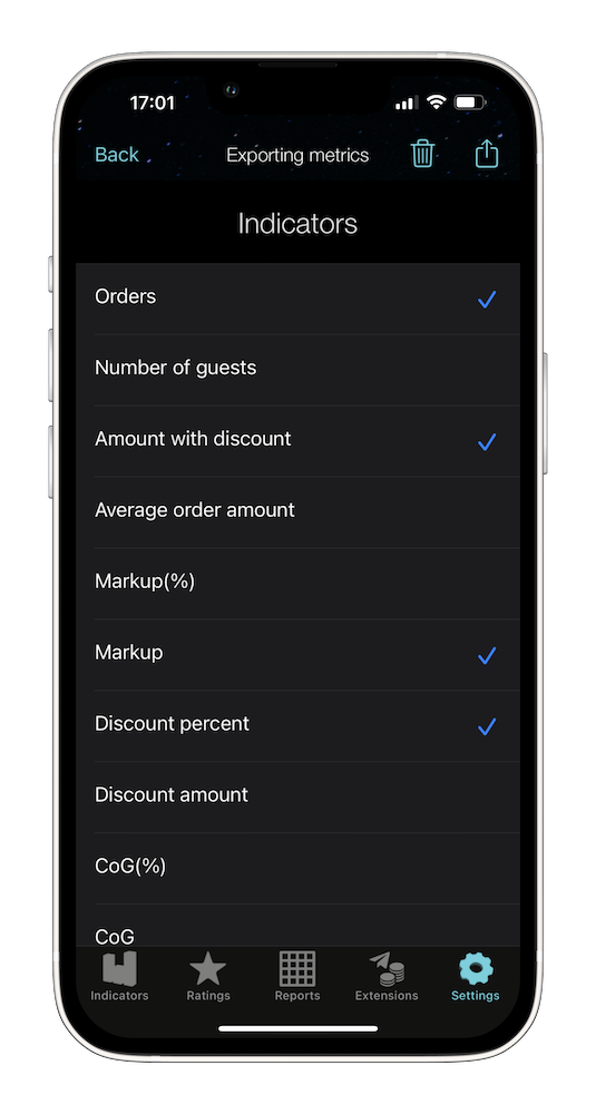 Syrve Dashboard Export Metrics