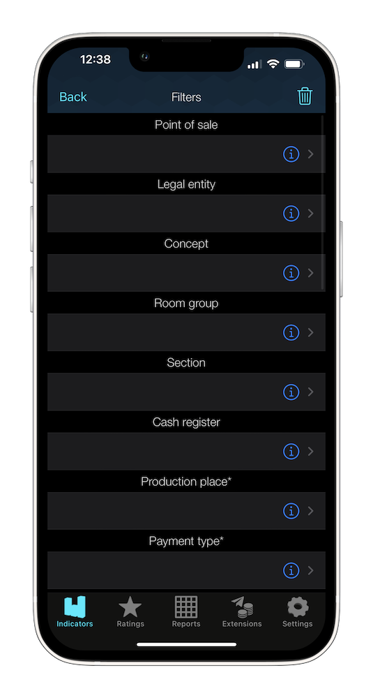 Syrve Dashboard Filters Global